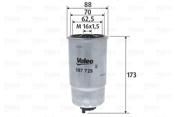 VALEO 587729 Filtro carburante